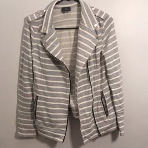 Market Spruce striped moto jacket